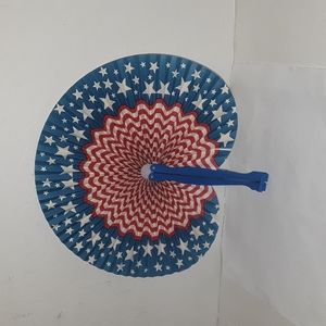 RARE VINTAGE CASTAWAYS HOTEL CASINO LAS VEGAS AMERICAN FLAG HAND FOLDING FAN